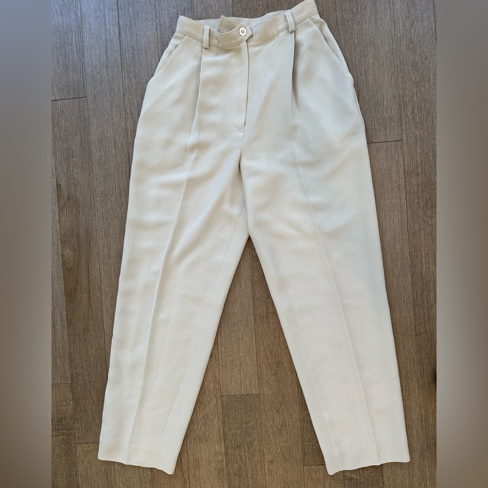 Elegant Cream Women's Pants